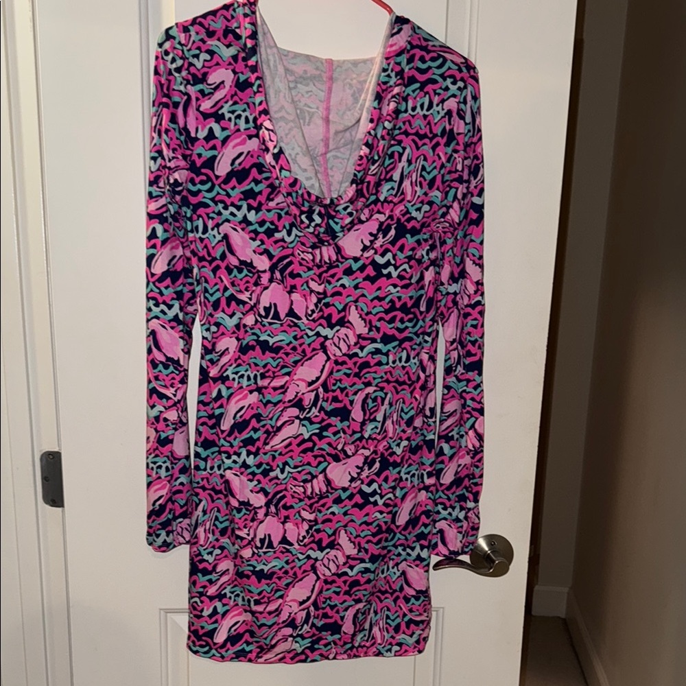 Lilly Pulitzer Pink and Blue Swim Coverup - Picture 2 of 3